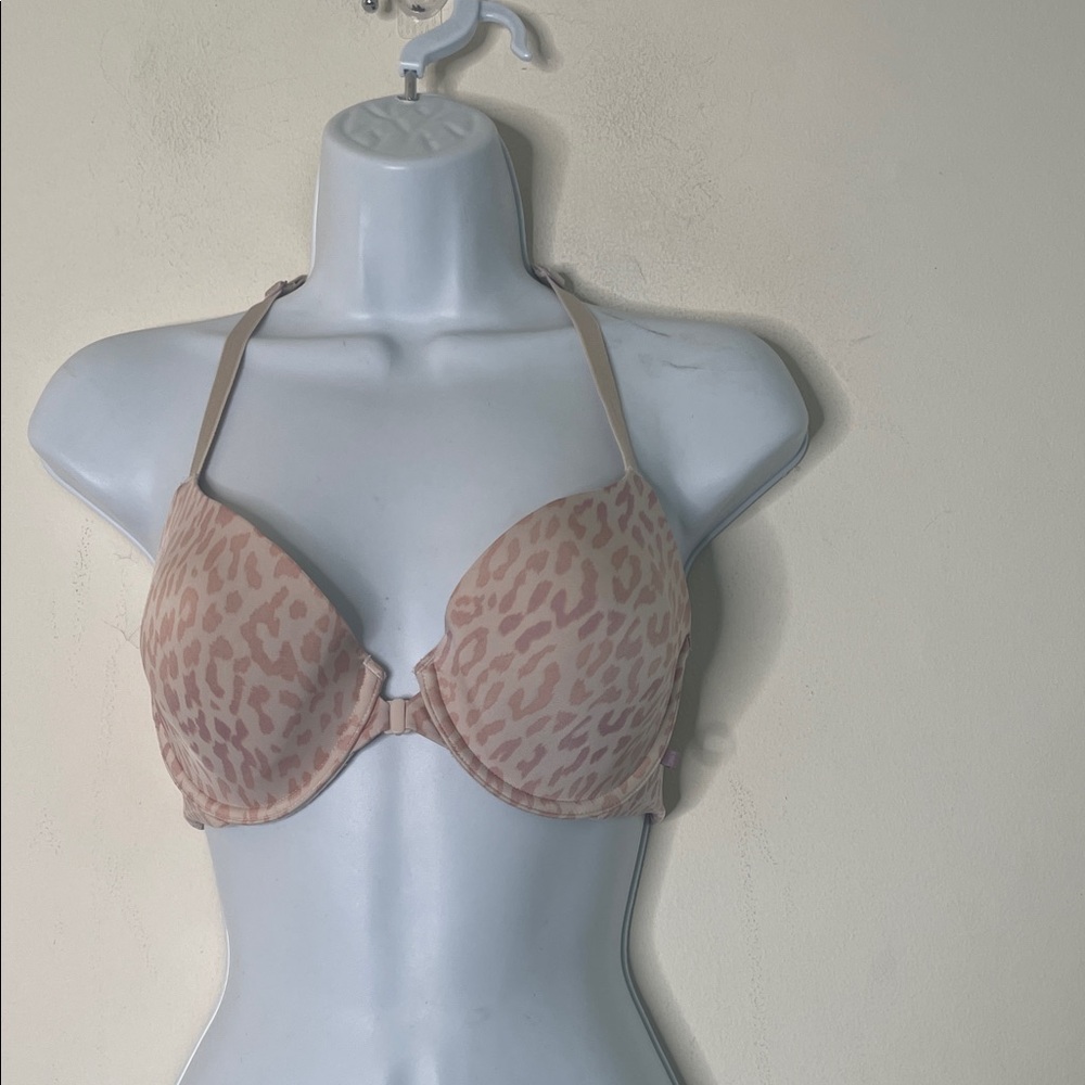 Victoria's Secret Leopard Print Bra in Beige